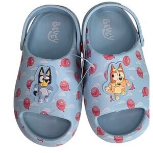 Bluey Kids Slide Sandals Size 11/12 Blue Bingo Summer Shoes NWT